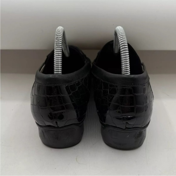 Waldlaufer Black Leather Croc Embossed Slip On Loafers Shoes US Womens 9 - Picture 4 of 7